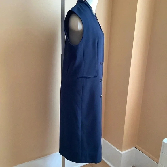 KENDI BOUTIQUE Navy Double Breasted Blazer Dress Size M - Picture 3 of 16